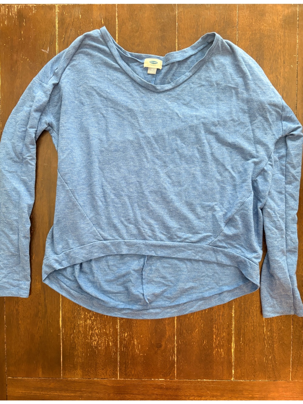 Old Navy Lightweight Long Sleeve Crewneck Top - Light Blue